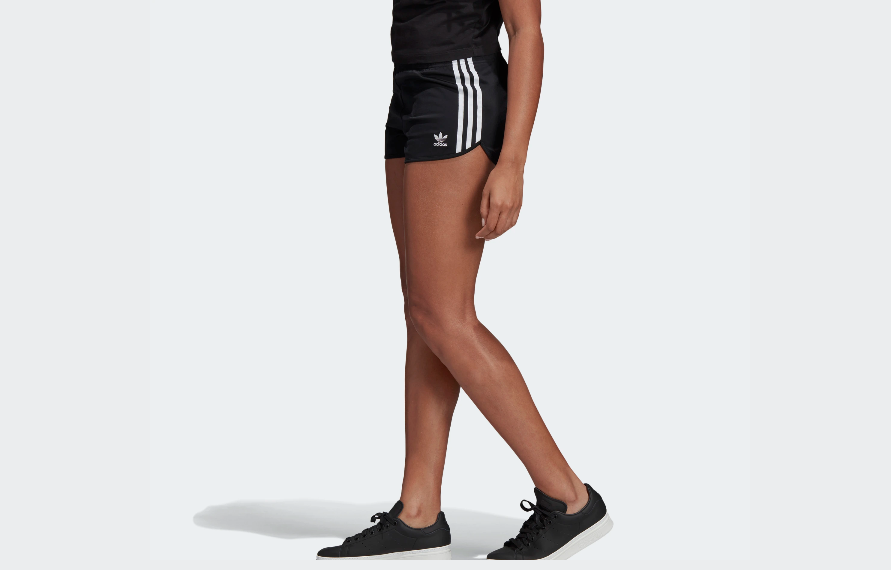 PANTALONCINO ADIDAS DONNA SHORTS PANTALONI CORTI DV2555 3 STRIPES BIANCO NERO